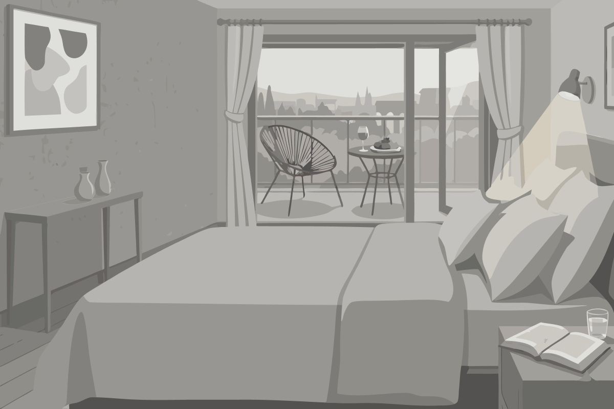 Superior Doppel- oder Zweibettzimmer mit Gartenblick